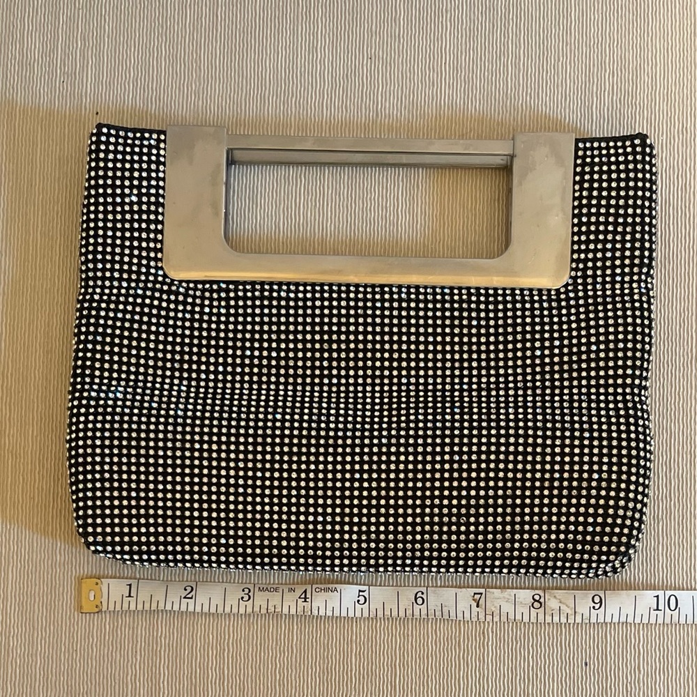 Cute Black Rhinestone Clutch